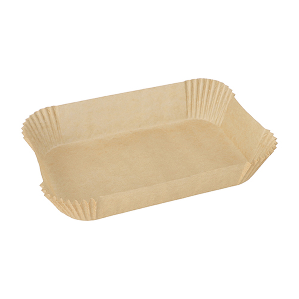 Papstar Backpapiere 22 cm x 14 cm x 4,5 cm braun für Heißluftfritteusen