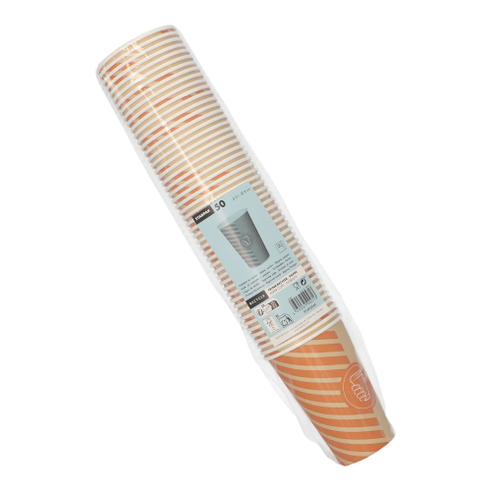 Papstar Trinkbecher, Pappe 0,3 l Ø 8 cm · 11,6 cm "Coffee Line"