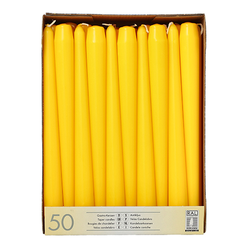 Papstar Leuchterkerzen Ø 2,2 cm · 25 cm gelb