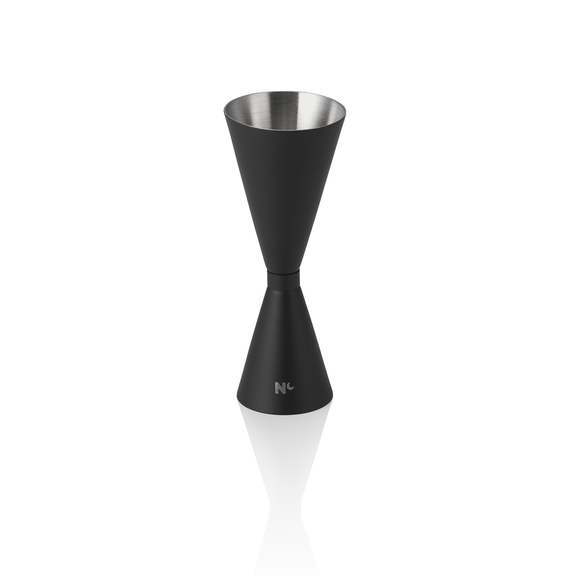WAS Slim Jigger NOCTURN, 3/6 cl, Ø 5 cm, Höhe 13 cm, schwarz matt, Chromnickelst