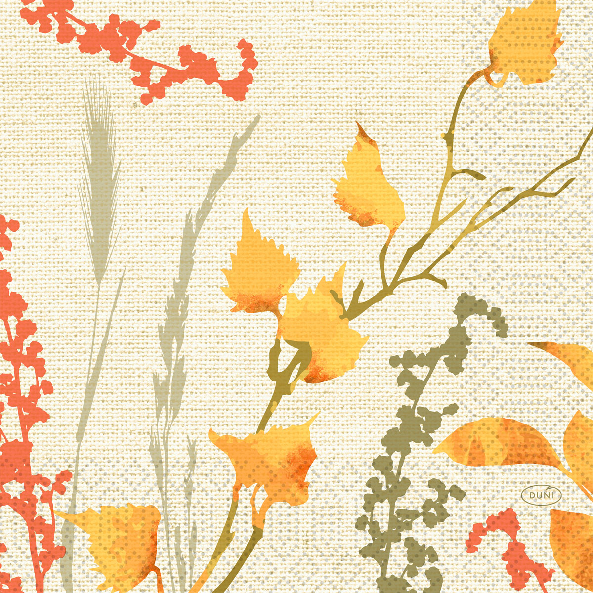 Duni Zelltuchservierten 33x33 cm 3-lagig Fall Beauty 1/4 Falz