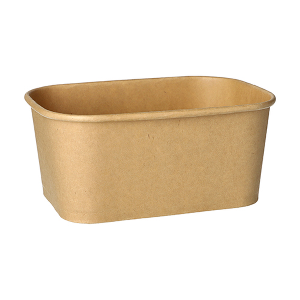 PAPSTAR Verpackungsbecher, Pappe rechteckig 1000 ml 7,5 cm x 17,3 cm x 12,3 c