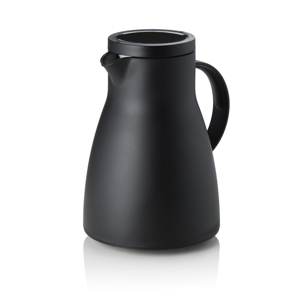 WAS Isolierkanne, 1 ltr., Ø 14,5 cm, Höhe 22 cm, schwarz, Polypropylen