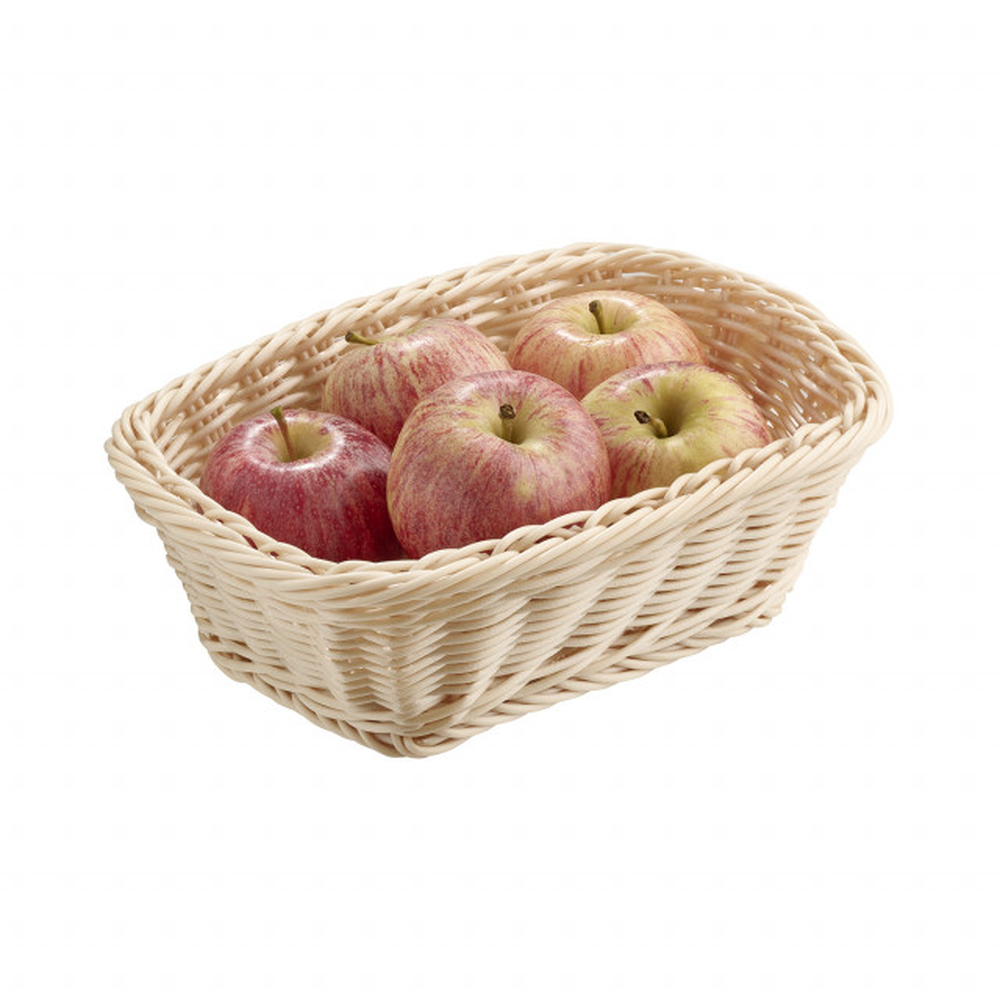 APS Tisch- und Buffetkorb, eckig 23 x 17 cm, H: 8 cm , Rattan / Polypropylen