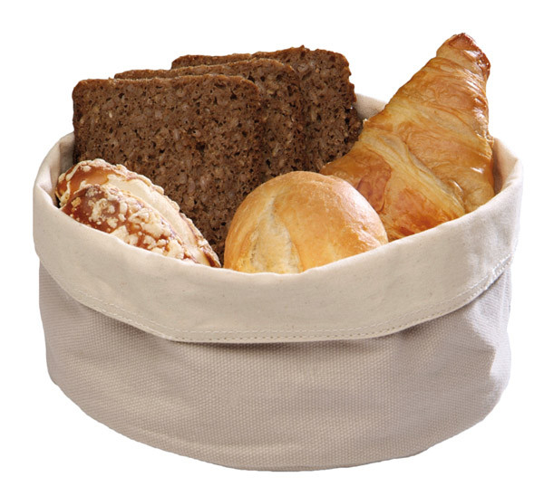 APS Brottasche Ø 20 cm, H: 9 cm , Baumwolle, beige