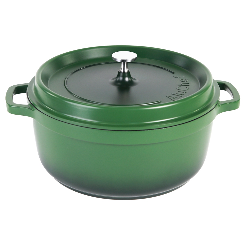 Contacto AluChef® Cocotte, rund 28 cm / grün Durchmesser innen: 28 cm, Höhe: 12 