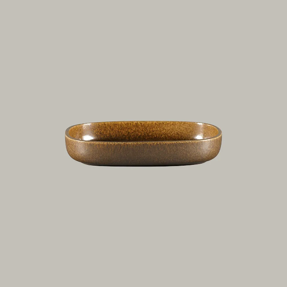 RAK Platte oval tief - rust Serie: Ease L 26 cm / W 18.3 cm / Ht. 4.5 cm / Cont