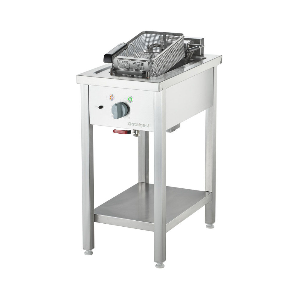 Stalgast Elektro-Fritteuse als Standgerät, Unterbau offen, 400x700x850 mm, 10 L