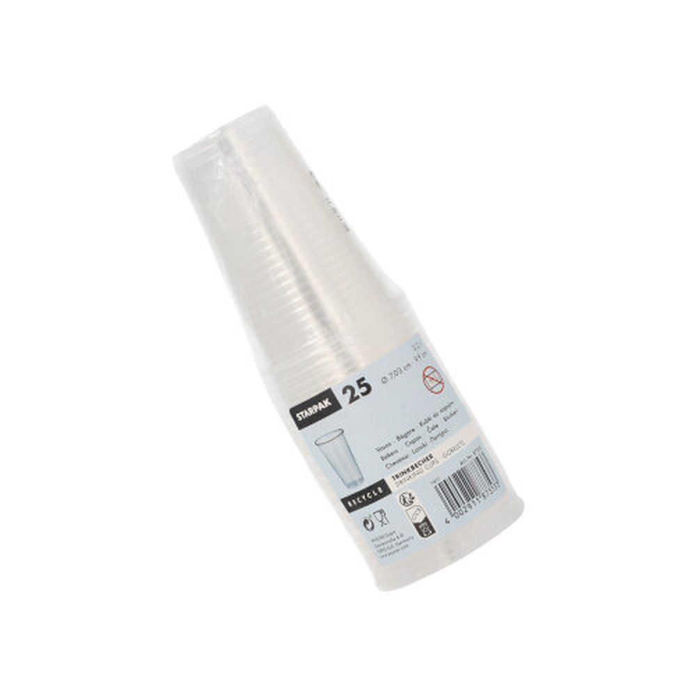 Papstar Trinkbecher, PP 0,2 l Ø 7,03 cm · 9,9 cm transparent