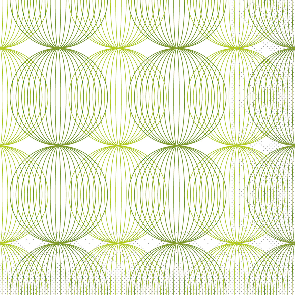 Mank Serviette Ludo lime-oliv 24 x 24 cm 1/4 Falz