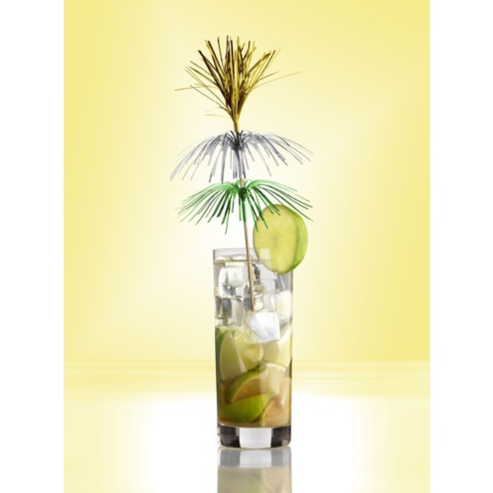 Papstar Deko-Picker 18 cm farbig sortiert "Feuerwerk" 3-lagig