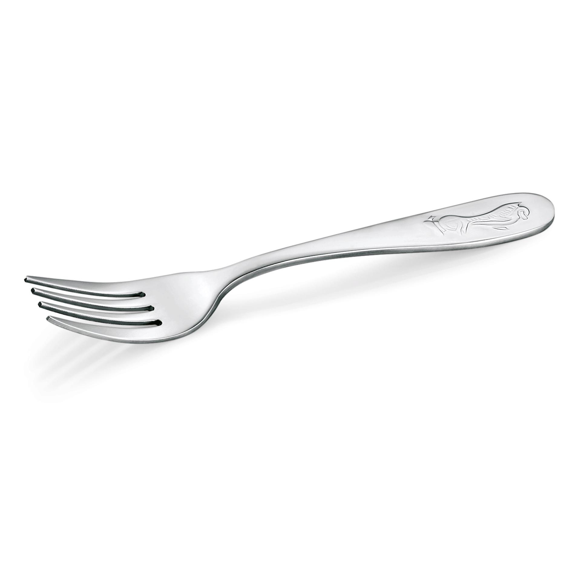 WAS Kindergabel MARIE, 14,5 cm, Motiv: Pinguin, Set á 12 Stück, Chromnickelstahl