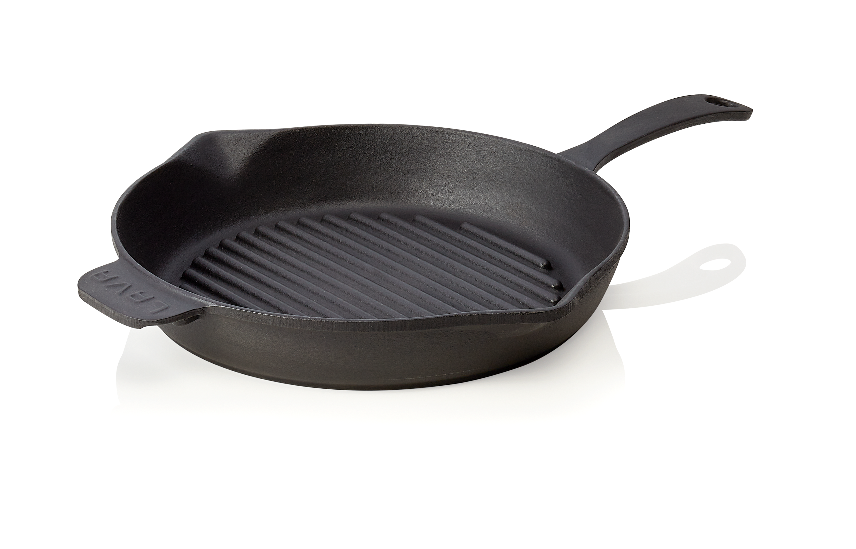 WAS Grillpfanne Ø oben 28 cm Höhe 6,1 cm Stiel 14,5 cm Gusseisen