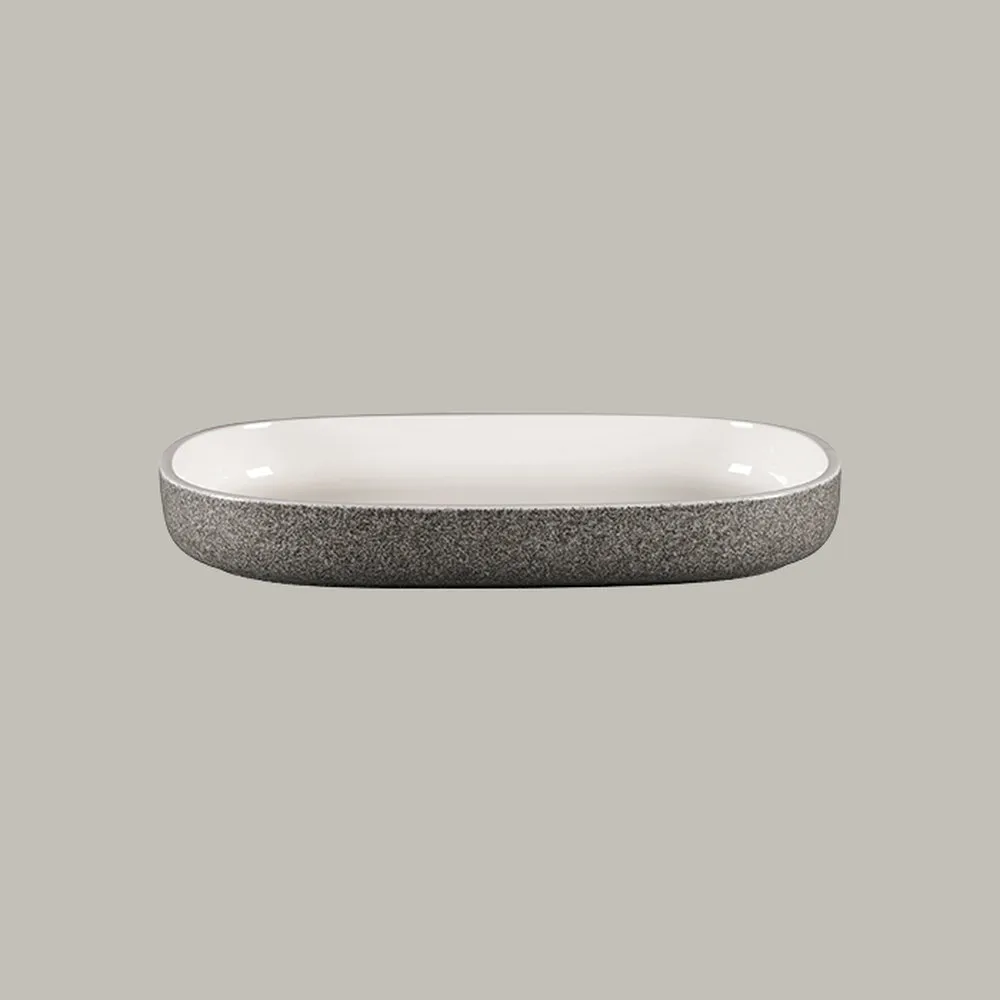 RAK Platte oval tief - dual Serie: Ease L 33.2 cm / W 23.2 cm / Ht. 4.5 cm / Co