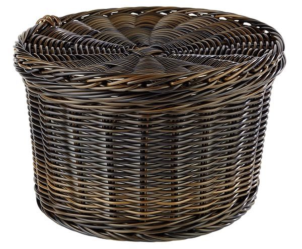 APS Eier-Korb Ø 26 cm, H: 17 cm , Polypropylen, schwarz / braun