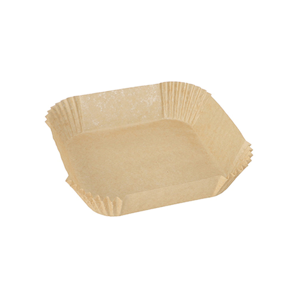 Papstar Backpapiere 16 cm x 16 cm x 4,5 cm braun für Heißluftfritteusen