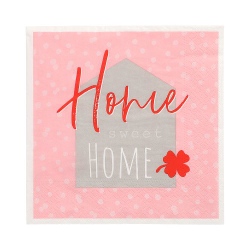 Papstar Servietten, 3-lagig 1/4-Falz 33 cm x 33 cm "Sweet Home"