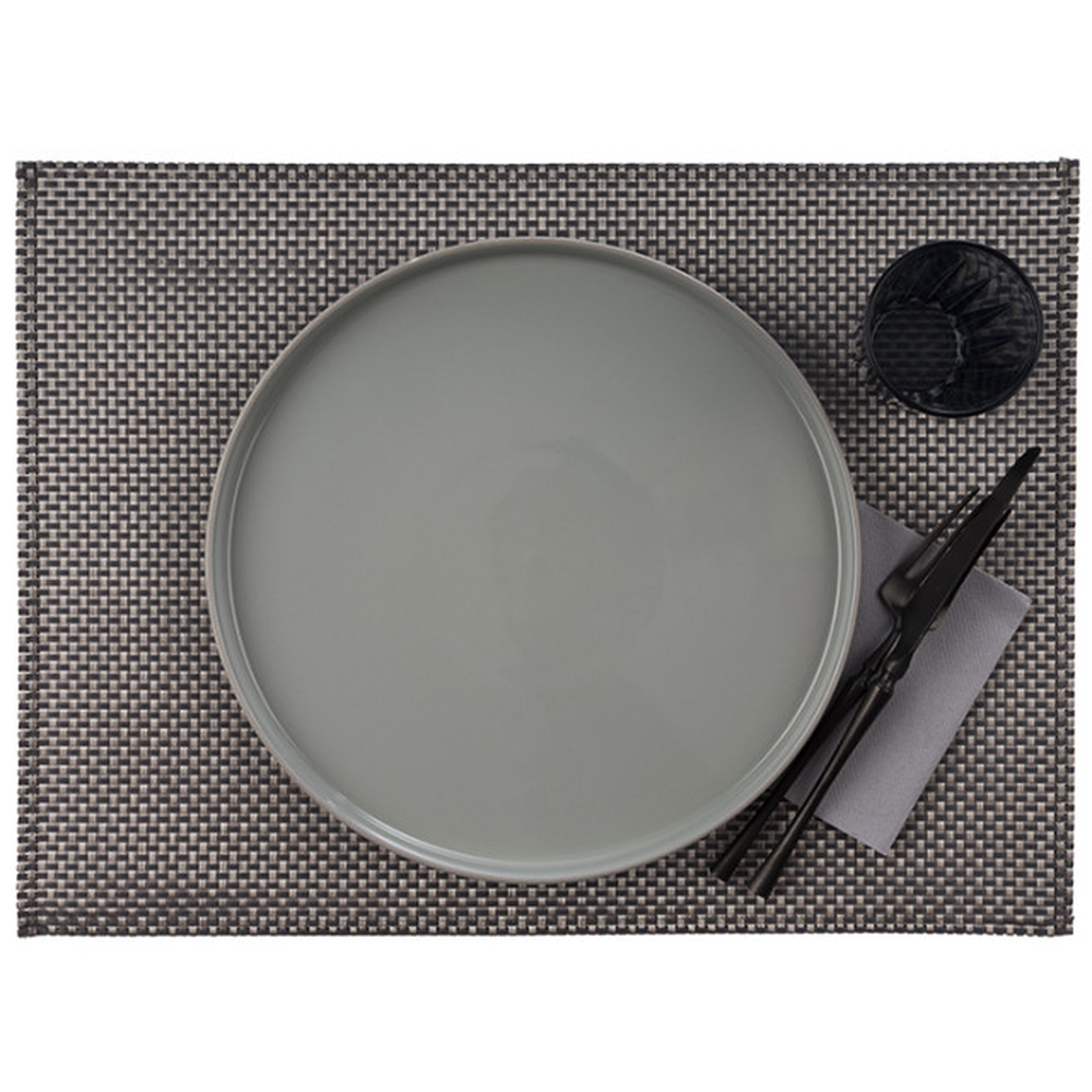 APS Tischset - silbergrau 45 x 33 cm , PVC, Schmalband