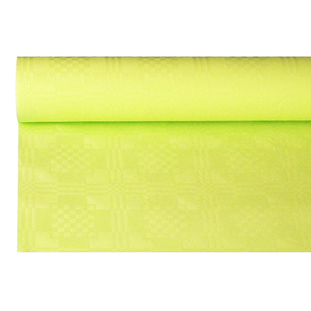 Papstar Papiertischtuch mit Damastprägung 6 m x 1,2 m limonengrün