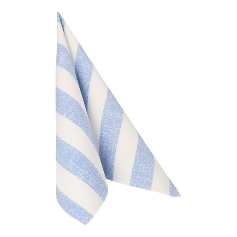 Papstar Servietten "ROYAL Collection" 1/4-Falz 40 cm x 40 cm blau "Lines"