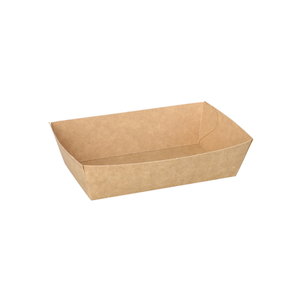 Papstar Snacktrays, Pappe "pure" 3,5 cm x 7 cm x 12 cm braun