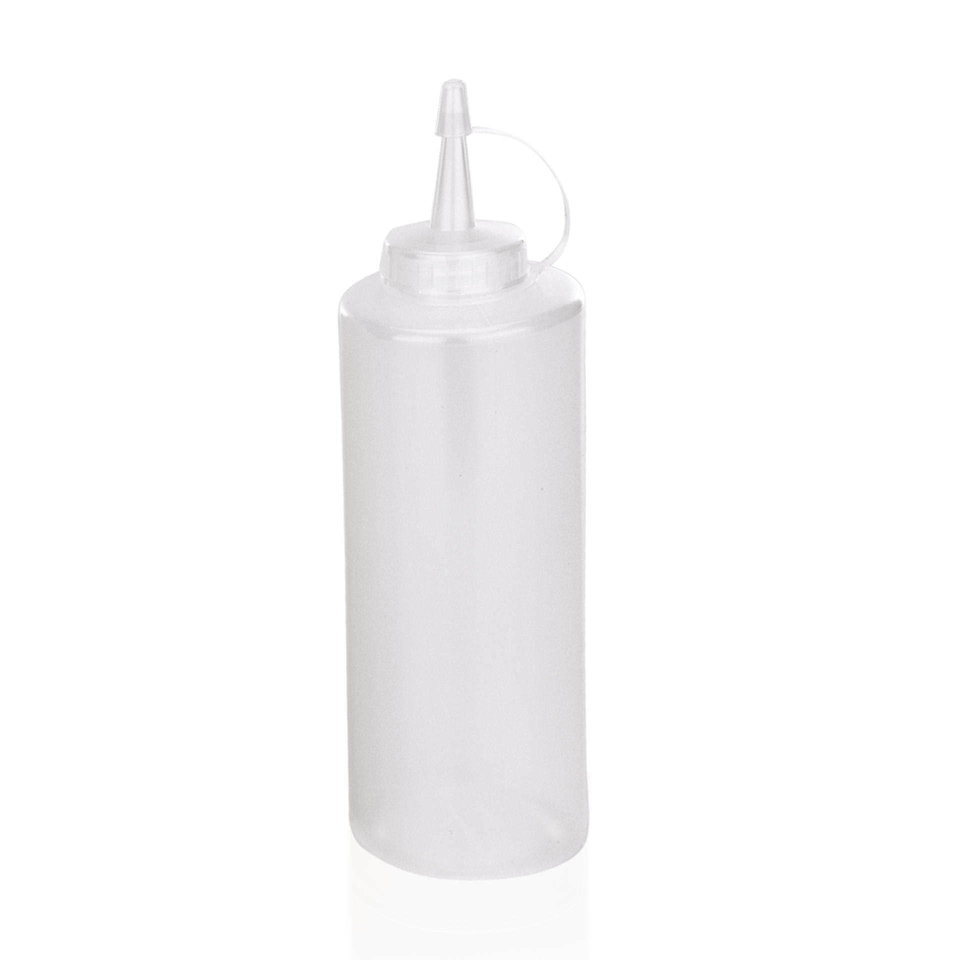 WAS Quetschflasche Set, Ø 7 cm, 0,45 ltr., transparent, Set á 6 Stück, Polyethyl