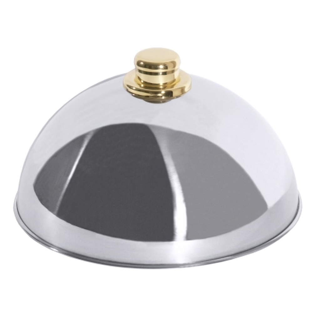 Contacto Tellerglocke 25 cm mit goldfarbenen Griffknopf