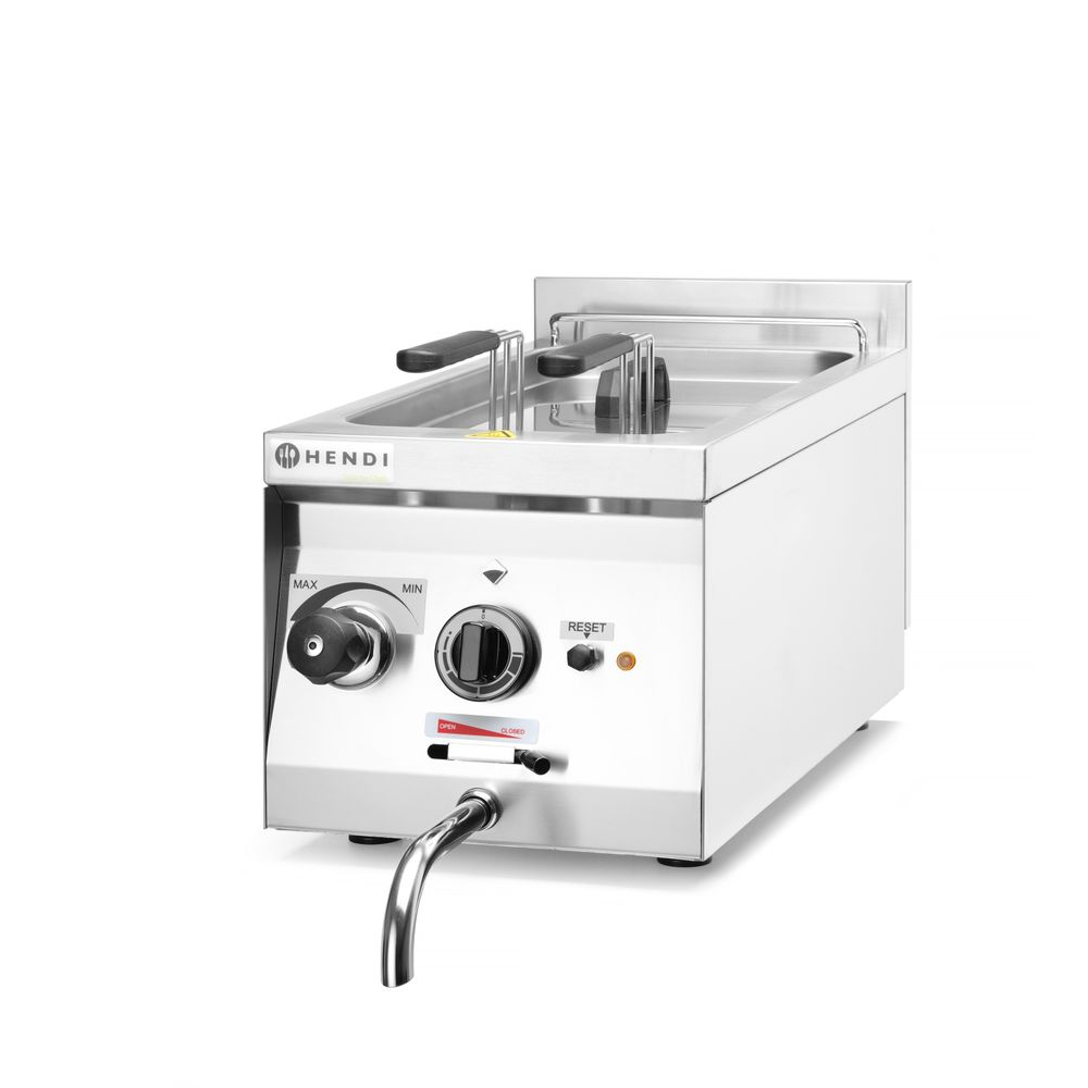 Fritteuse, Gasfritteuse, Edelstahl, Temperaturregler, Knopfsteuerung