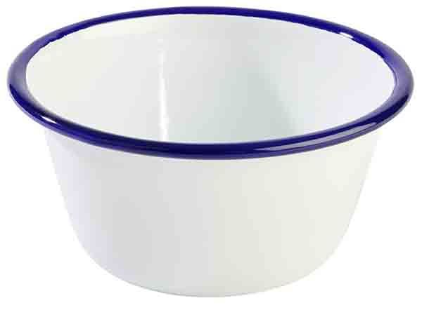 APS Schale -ENAMELWARE- Ø 13 cm, H: 6 cm, 0,5 Liter , emailiertes Stahlblech