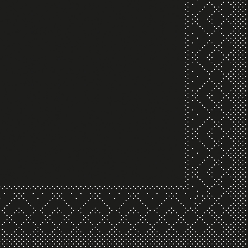 Mank Serviette Basic schwarz 24 x 24 cm 1/4 Falz