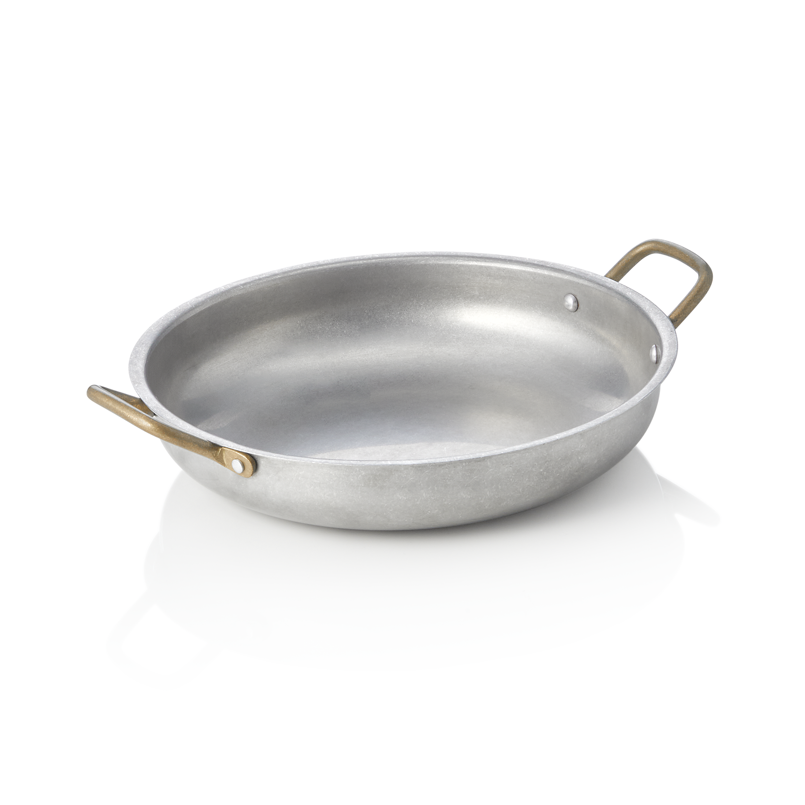 WAS Servierpfanne STEEL & STYLE VINTAGE mit 2 Messinggriffen, Ø 23 cm, 1 ltr., C
