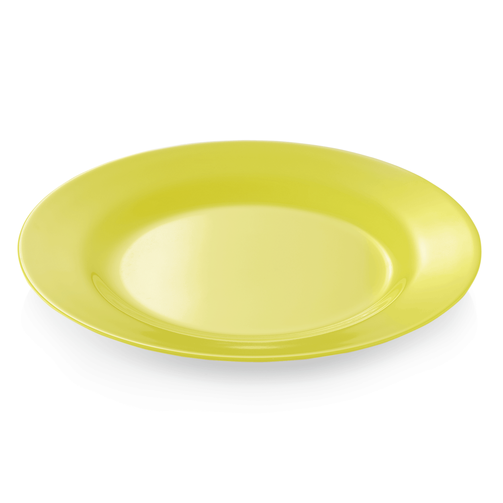 WAS Teller, flach, Ø 23 cm, gelb, Set á 12 Stück, Melamin