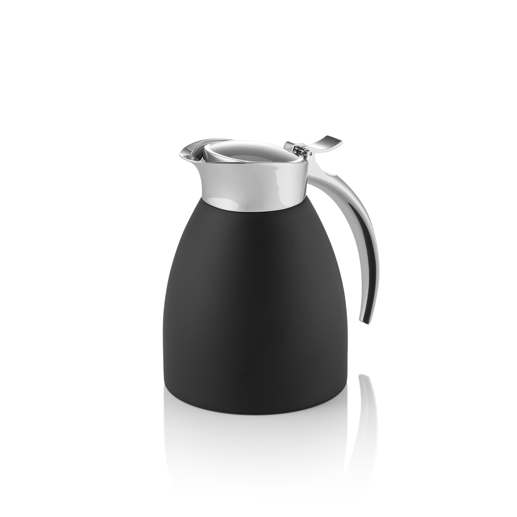 WAS Isolierkanne, 0,3 ltr., Ø 10,5 cm, Höhe 13,5 cm, schwarz, Chromnickelstahl 1