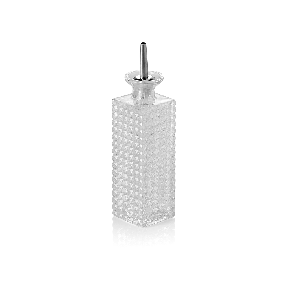 WAS Bitterflasche NOCTURN, 0,23 ltr., 5,5 x 5,5 x 17 cm, Glas, Edelstahl