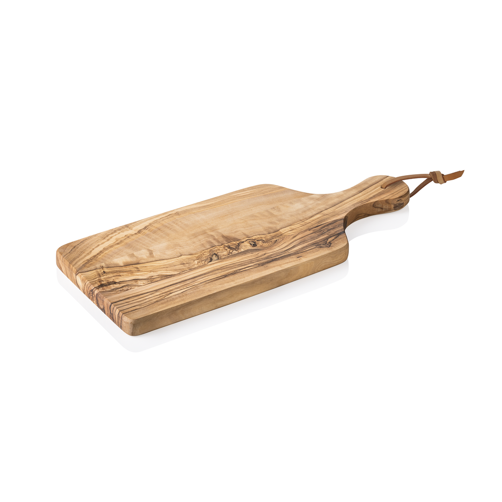 WAS Servierbrett mit Griff PURE OLIVE, 27 x 13 cm, Olivenholz