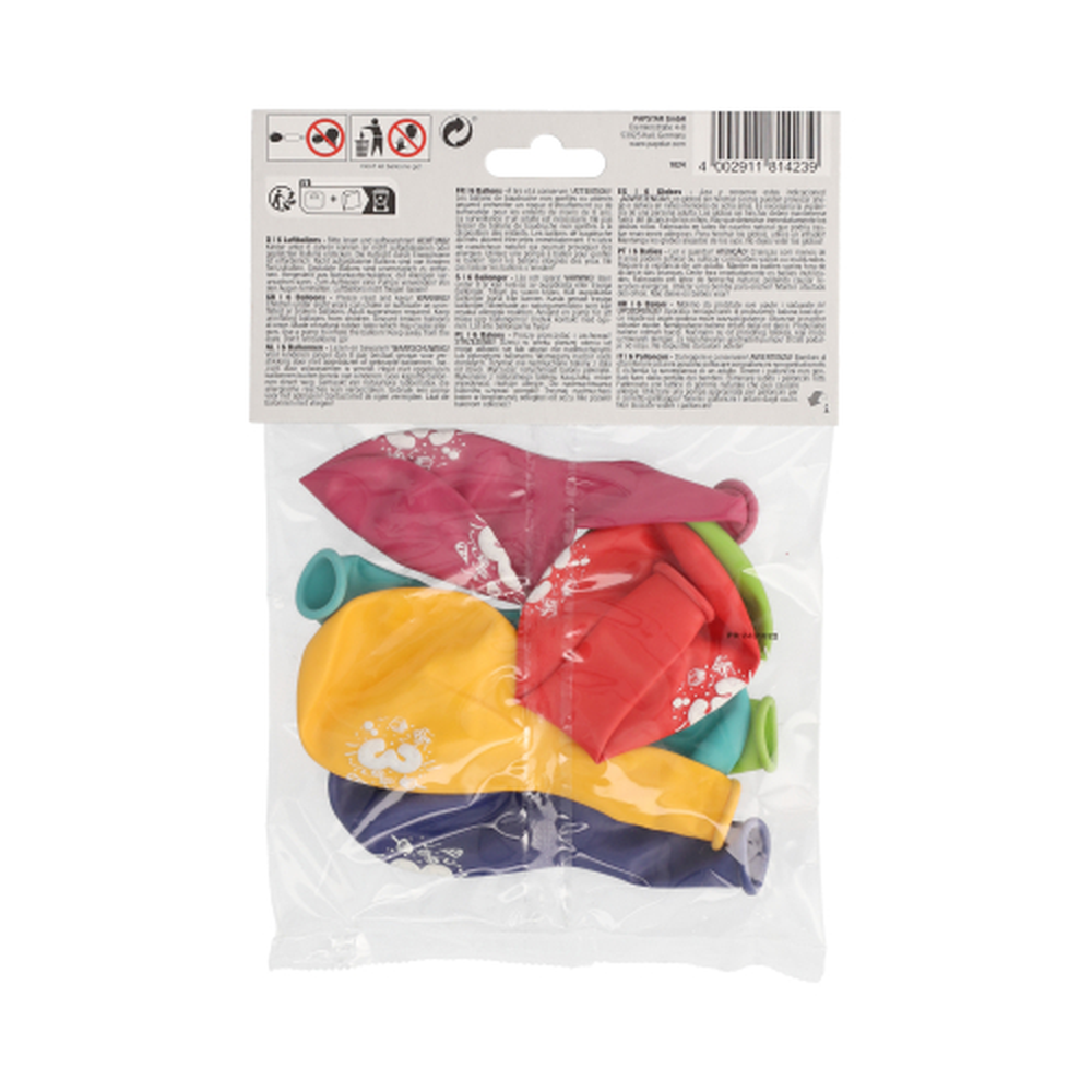 Papstar Zahlenluftballons Ø 25 cm farbig sortiert "3"