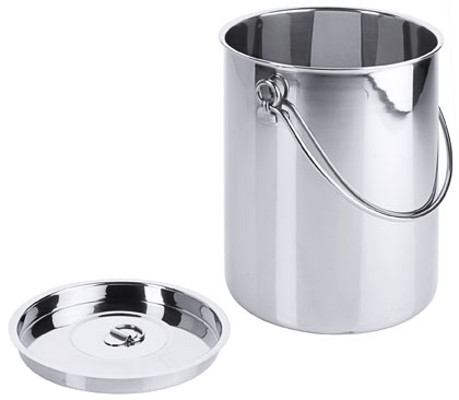 Contacto Eimer, zylindrisch 5 l ohne Bodenreifen, mit Deckel
