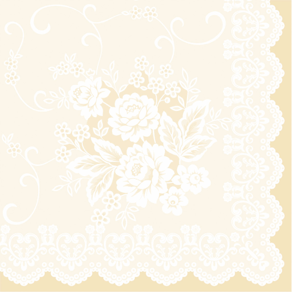 Mank Serviette Franziska beige 40 x 40 cm 1/4 Falz