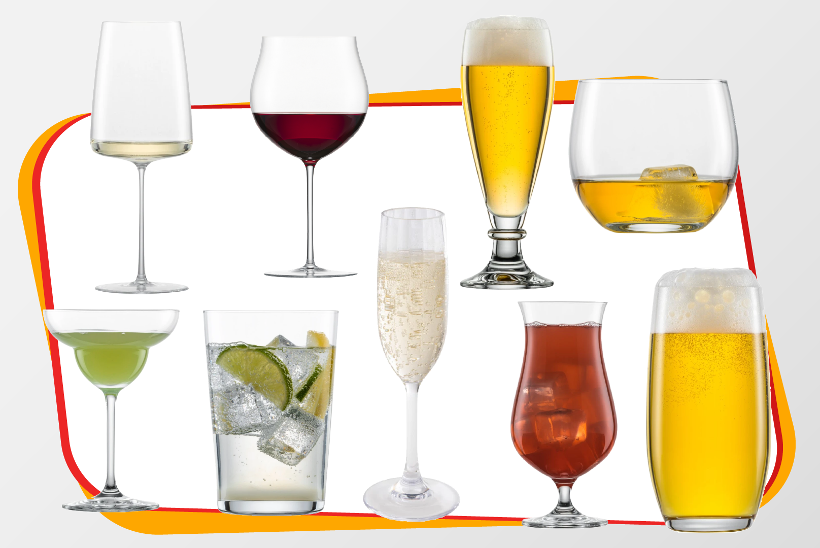 glas, weinglas, champagnerglas, cocktailglas, bierglas