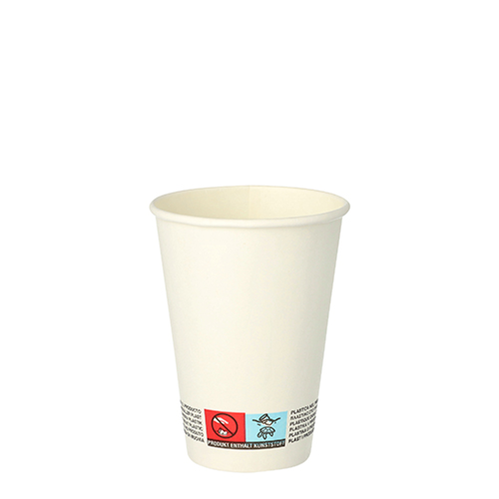 Papstar Automatenbecher, Pappe "To Go" 0,18 l Ø 7 cm · 9,2 cm weiss