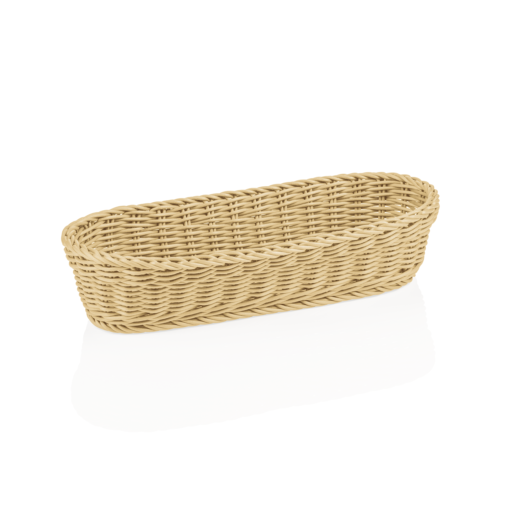 WAS Baguettekorb WEAVER PRO Systemkörbe, 40 x 16 x 8 cm, oval, hellbeige, Polypr
