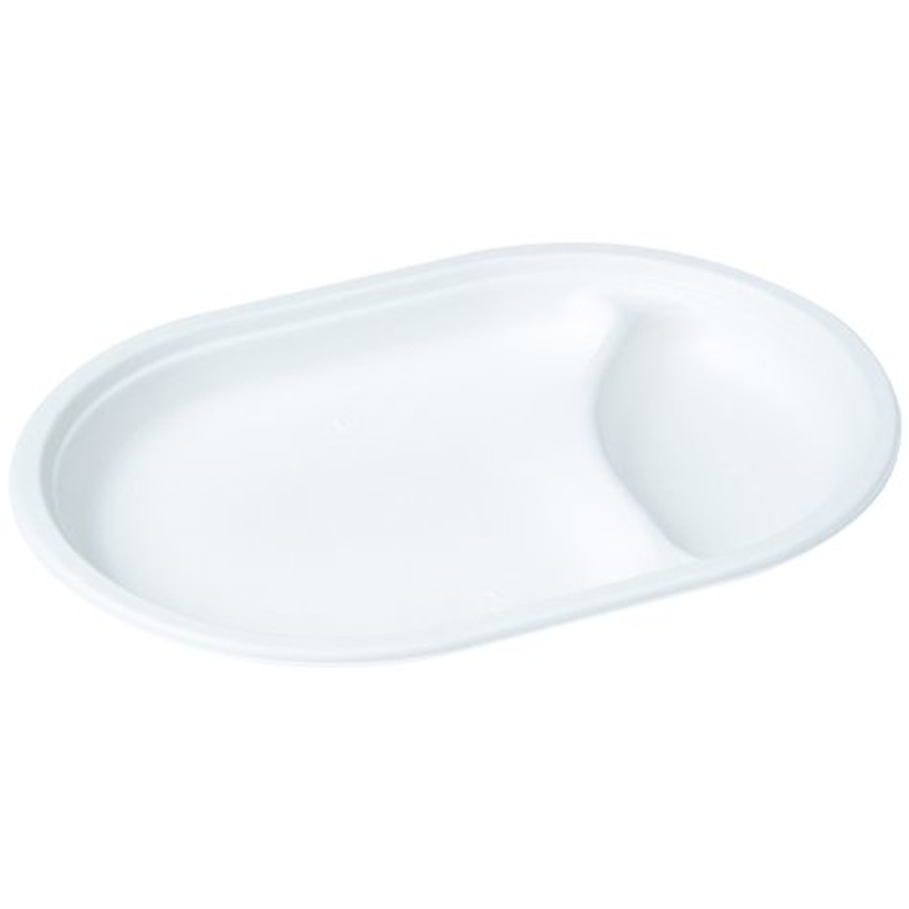 Pacovis Teller Zuckerrohr weiss, 310x210x26mm,oval, 2-teilig