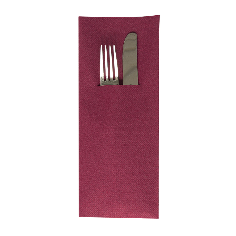 Mank Pocket-Napkins Basic bordeaux 48 x 40 cm 1/8 Falz