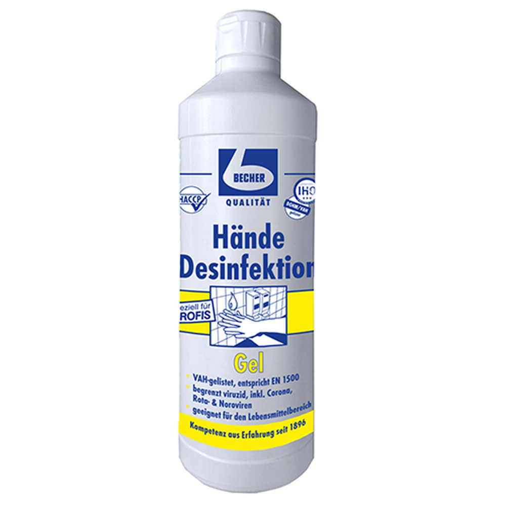 Papstar "Dr. Becher" Hände Desinfektion 500 ml Gel in Rundflasche