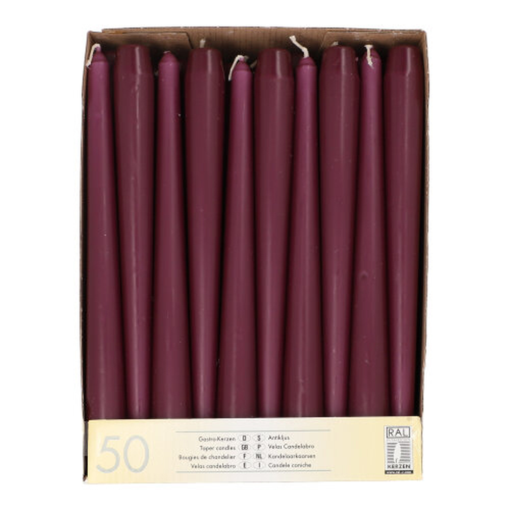 Papstar Leuchterkerzen Ø 2,2 cm · 25 cm violett