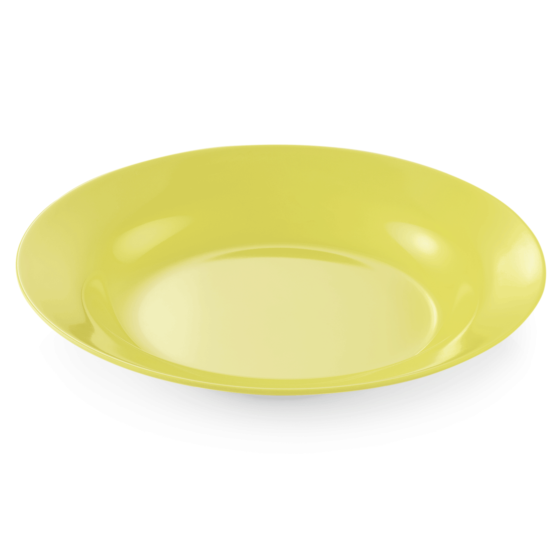 WAS Teller Set, tief, Ø 20 cm, gelb, Set á 12 Stück, Melamin