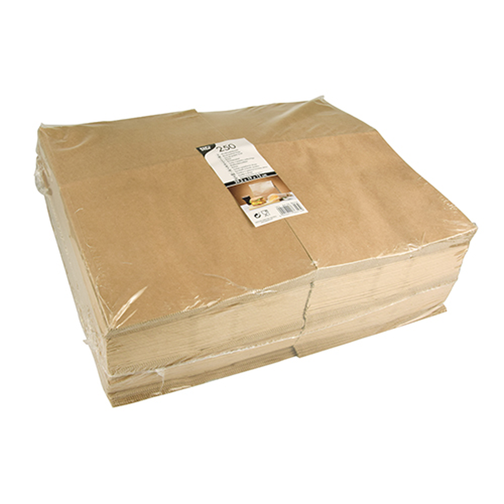 Papstar Blockbodenbeutel, Kraftpapier 29,5 cm x 19 cm x 12 cm braun