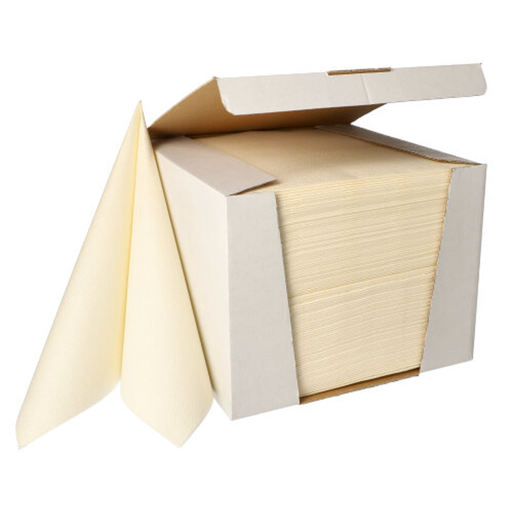 Papstar Servietten "ROYAL Collection" 1/4-Falz 40 cm x 40 cm champagner