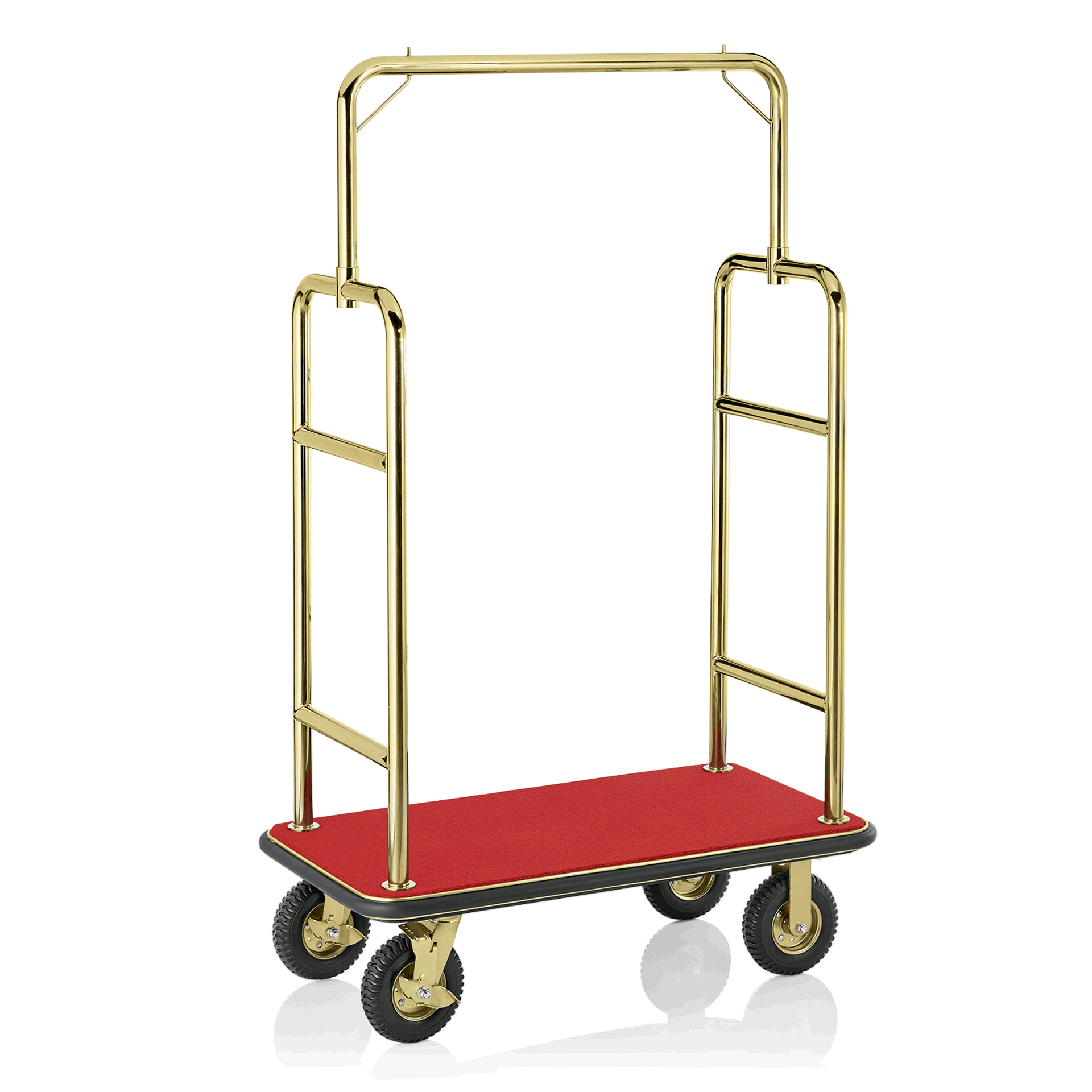 WAS Gepäckwagen, 110 x 62 x 190 cm, goldfarben, Edelstahl