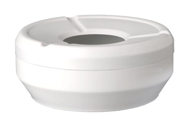 APS Wind-Aschenbecher -CASUAL- Ø 10 cm, H: 4 cm , Melamin, weiß